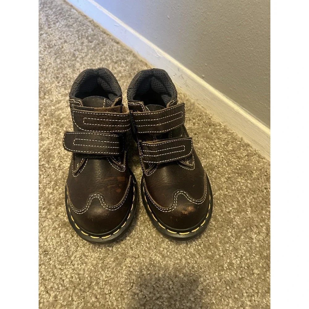 Dr Martens Kids 9852‎ Brown Leather Oxford Shoes 13 Made In England - Picture 8 of 9